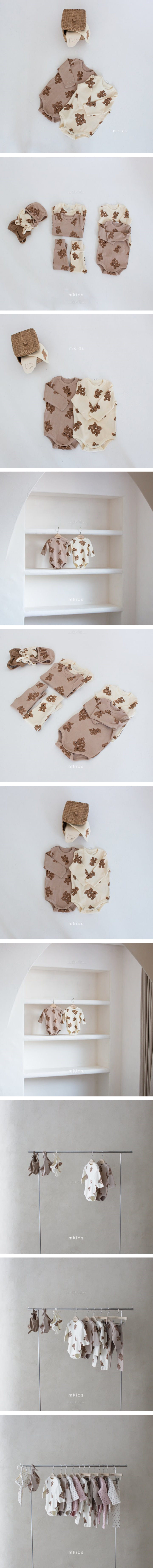 M KIDS - Korean Children Fashion - #Kfashion4kids - Bear Bodysuit