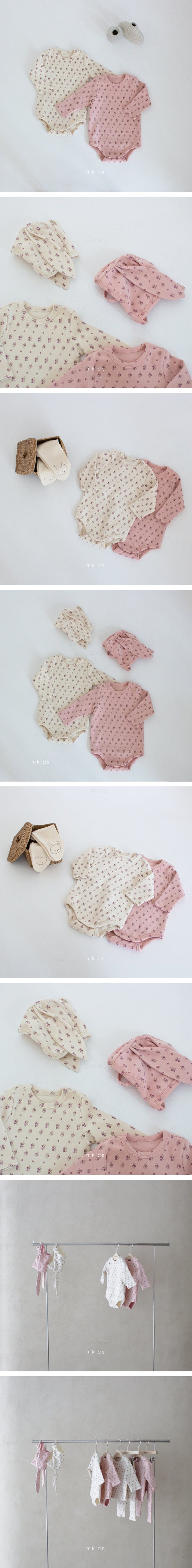M KIDS - Korean Children Fashion - #Kfashion4kids - Flower Bodysuit