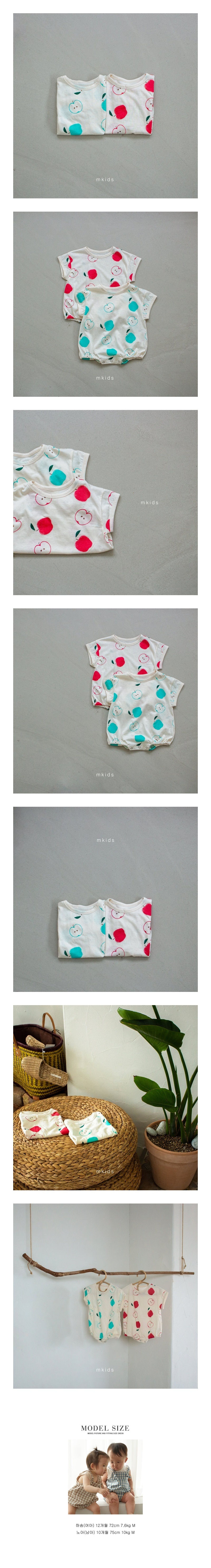 M KIDS - Korean Children Fashion - #Kfashion4kids - Apple Bodysuit