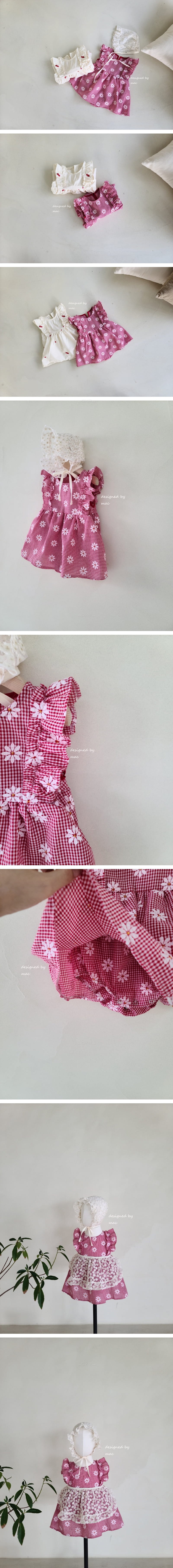 MAC - Korean Children Fashion - #Kfashion4kids - Embroidery One-piece Sleeveless Bodysuit