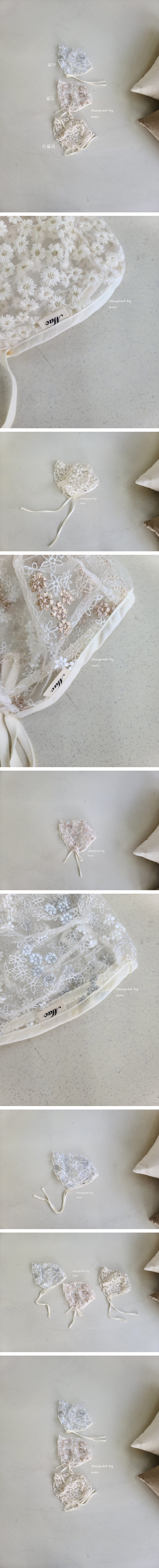 MAC - Korean Children Fashion - #Kfashion4kids - Embroidery Bonnet