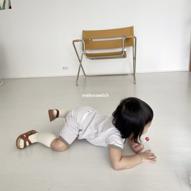 MELON SWITCH - Korean Children Fashion - #Kfashion4kids - Stripes Top Bottom Set - 10