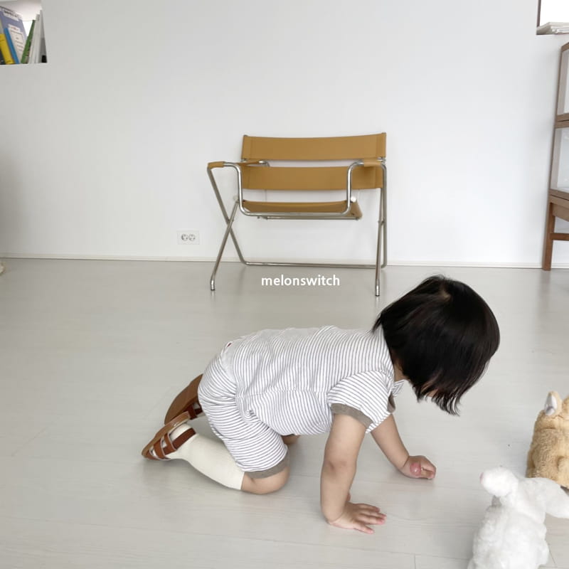 MELON SWITCH - Korean Children Fashion - #Kfashion4kids - Stripes Top Bottom Set - 11