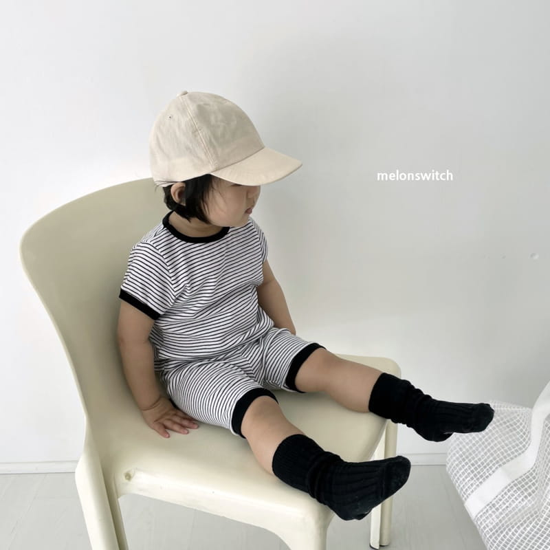 MELON SWITCH - Korean Children Fashion - #Kfashion4kids - Stripes Top Bottom Set - 8