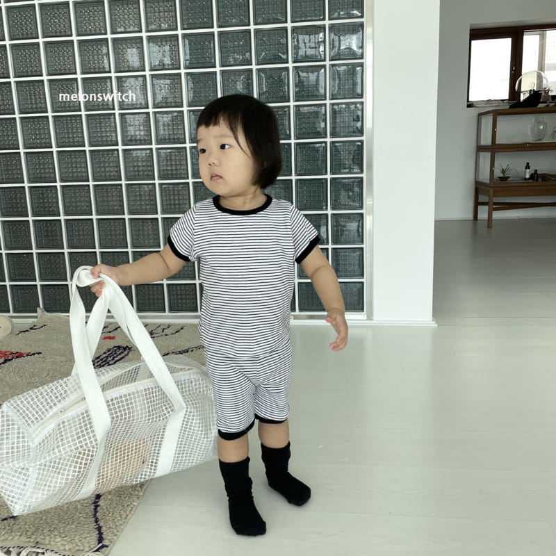 MELON SWITCH - Korean Children Fashion - #Kfashion4kids - Stripes Top Bottom Set - 9