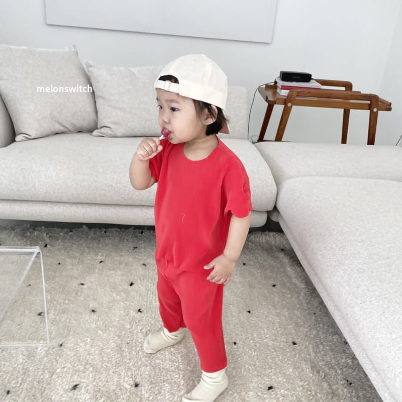 MELON SWITCH - Korean Children Fashion - #Kfashion4kids - Vivid Pleats Top Bottom Set - 3