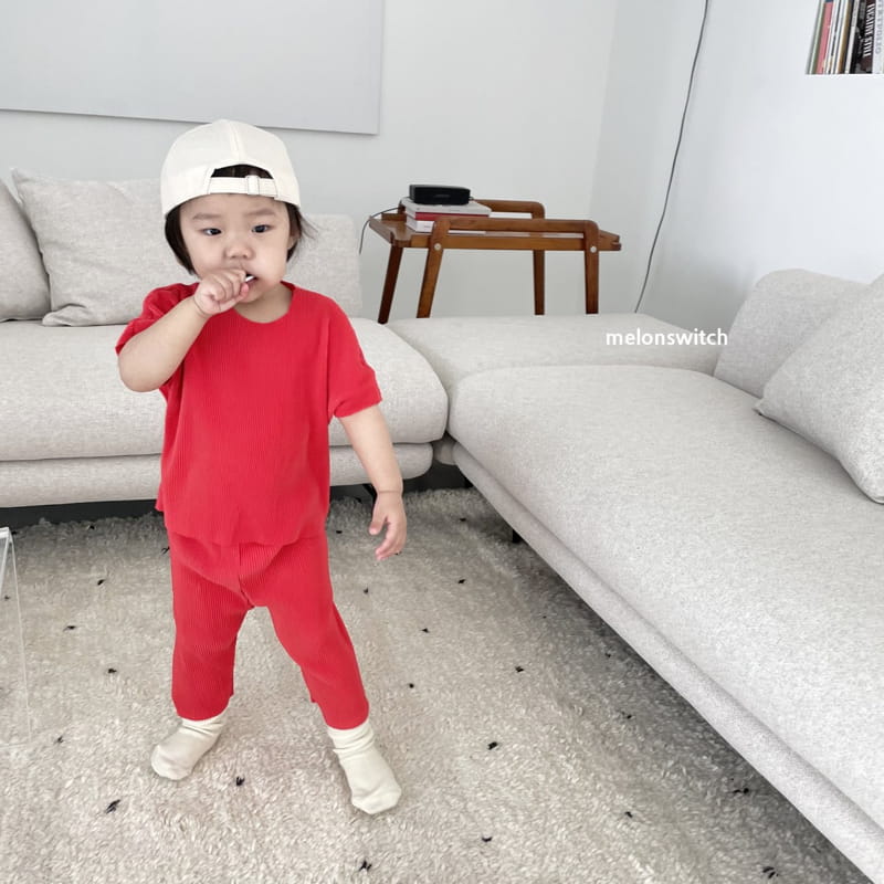MELON SWITCH - Korean Children Fashion - #Kfashion4kids - Vivid Pleats Top Bottom Set - 4