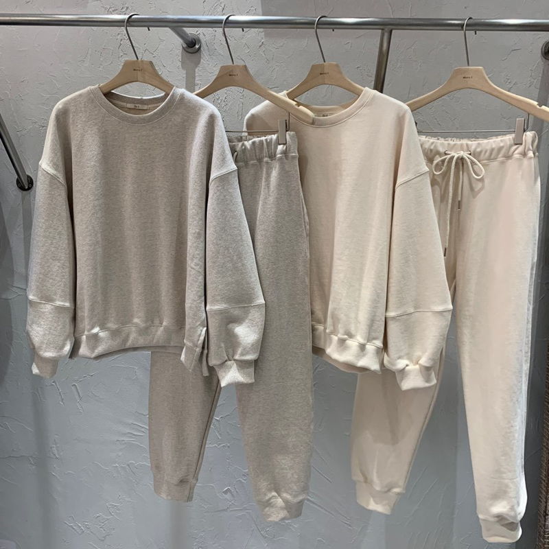 MERRY J - Korean Children Fashion - #Kfashion4kids - Balloon Sleeve Top Bottom Set