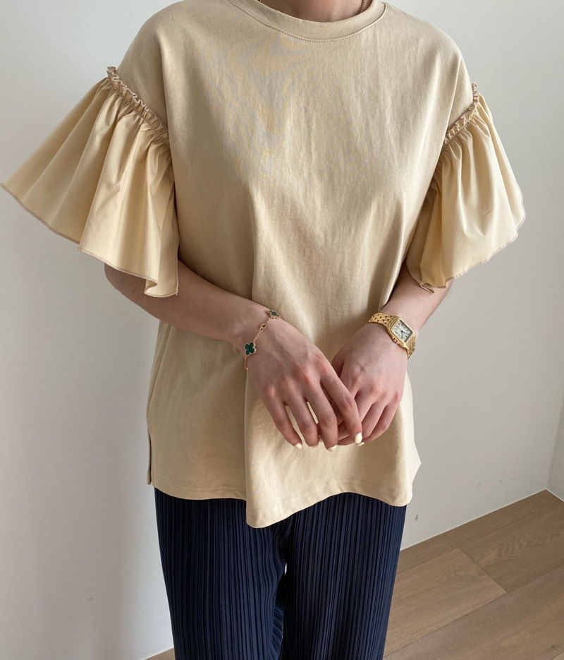 MERRY J - Korean Children Fashion - #Kfashion4kids - Frill Sleeve Tee - 8
