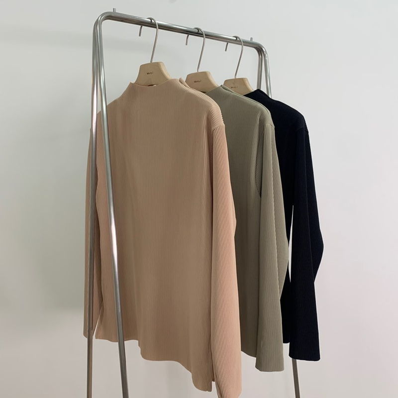 MERRY J - Korean Children Fashion - #Kfashion4kids - Pleats Half Neck Tee