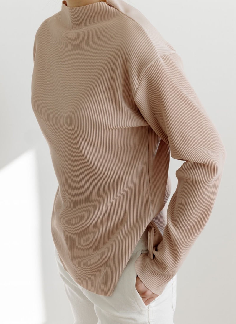 MERRY J - Korean Children Fashion - #Kfashion4kids - Pleats Half Neck Tee - 5