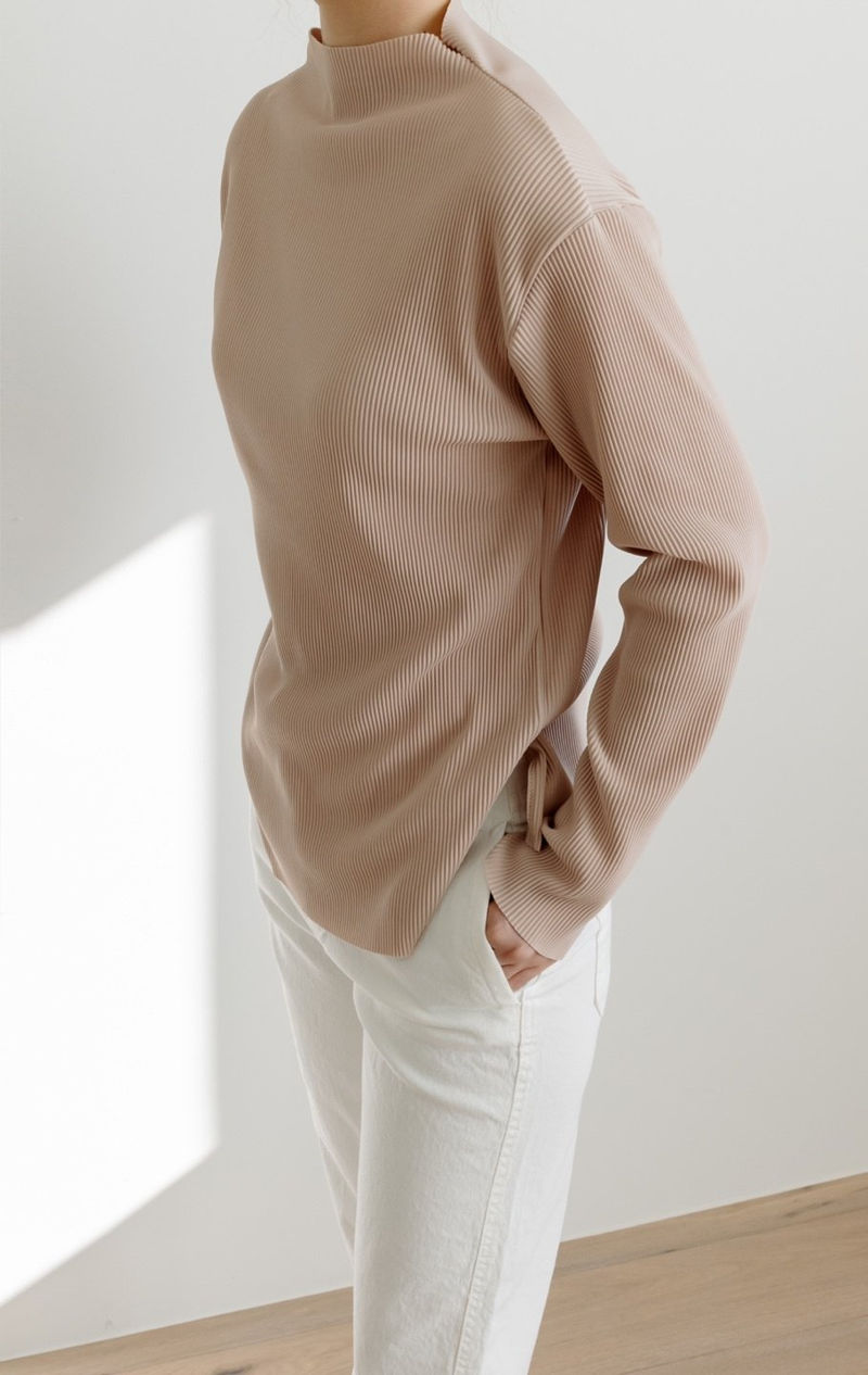 MERRY J - Korean Children Fashion - #Kfashion4kids - Pleats Half Neck Tee - 9