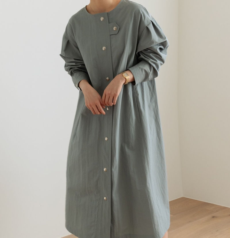 MERRY J - Korean Children Fashion - #Kfashion4kids - Snap Trench One-piece - 2