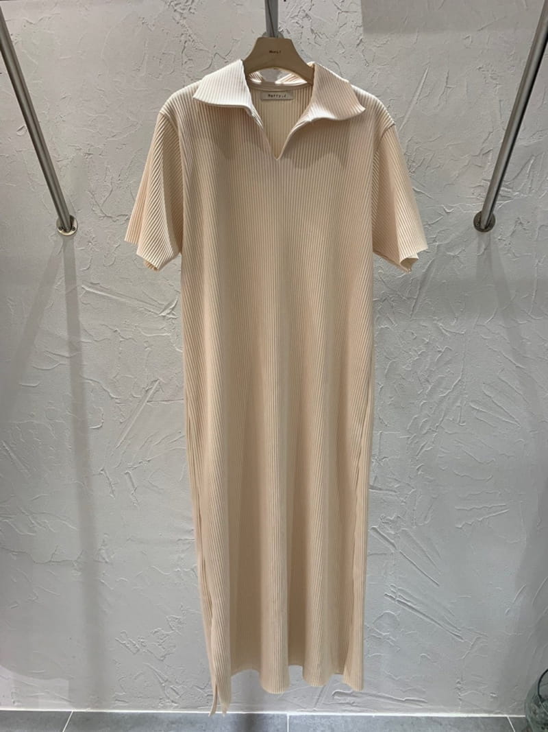 MERRY J - Korean Children Fashion - #Kfashion4kids - Collar Pleats One-piece - 3
