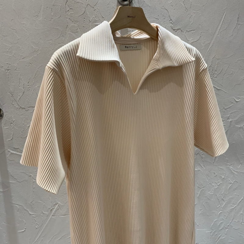 MERRY J - Korean Children Fashion - #Kfashion4kids - Collar Pleats One-piece - 4