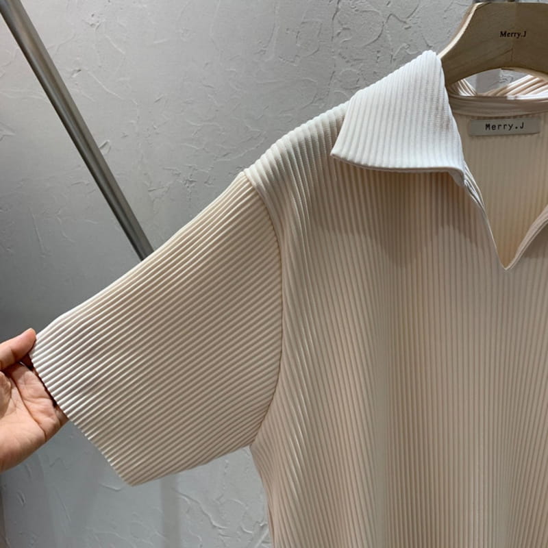 MERRY J - Korean Children Fashion - #Kfashion4kids - Collar Pleats One-piece - 6