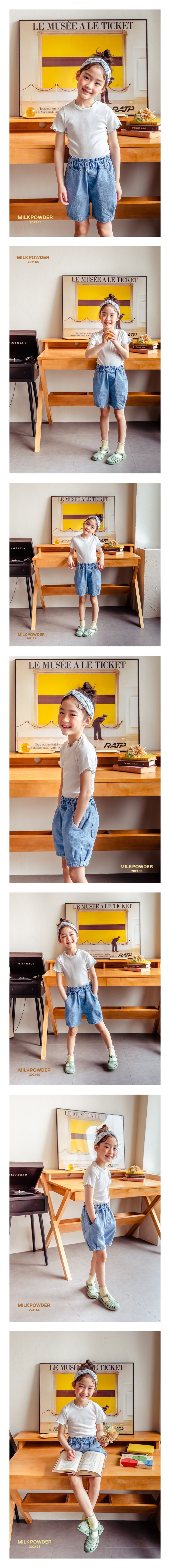 MILK POWDER - Korean Children Fashion - #Kfashion4kids - Stone Denim Short Pants