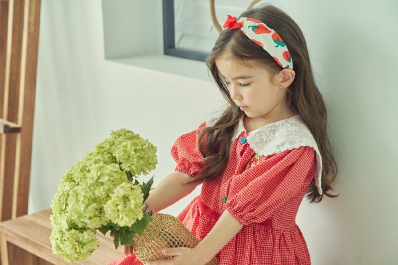 MIMICO - Korean Children Fashion - #Kfashion4kids - Daisy Check One-piece - 2
