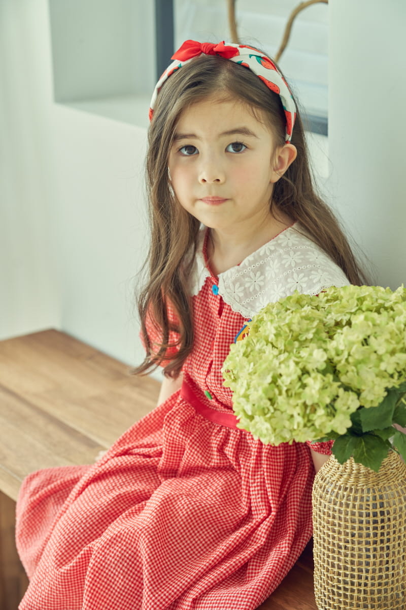 MIMICO - Korean Children Fashion - #Kfashion4kids - Daisy Check One-piece - 3