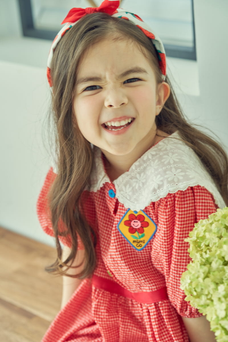 MIMICO - Korean Children Fashion - #Kfashion4kids - Daisy Check One-piece - 4