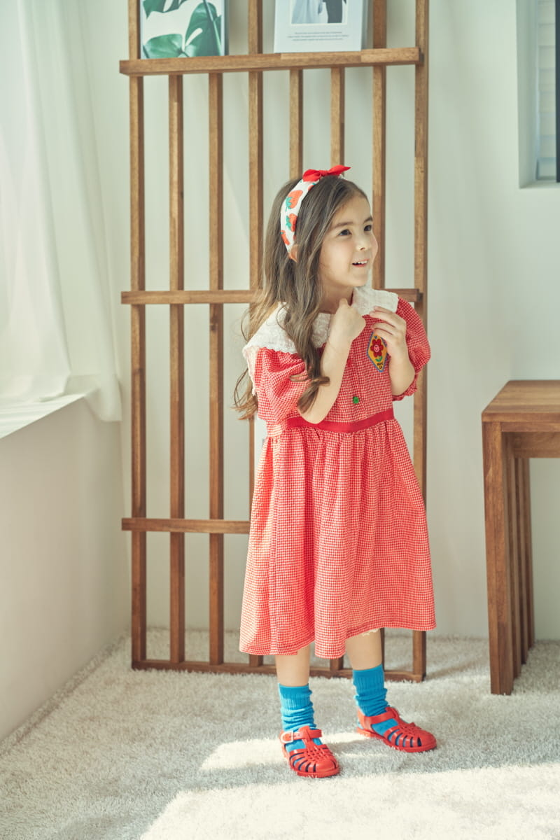 MIMICO - Korean Children Fashion - #Kfashion4kids - Daisy Check One-piece - 5