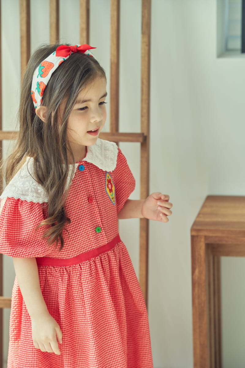 MIMICO - Korean Children Fashion - #Kfashion4kids - Daisy Check One-piece - 6