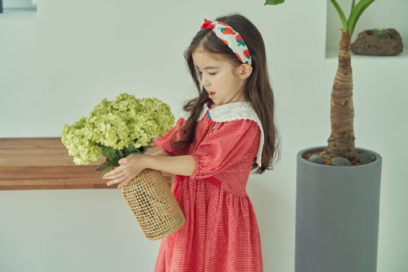 MIMICO - Korean Children Fashion - #Kfashion4kids - Daisy Check One-piece - 7