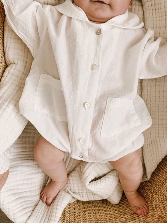MINI BONGBONG - Korean Children Fashion - #Kfashion4kids - Linen Bodysuit