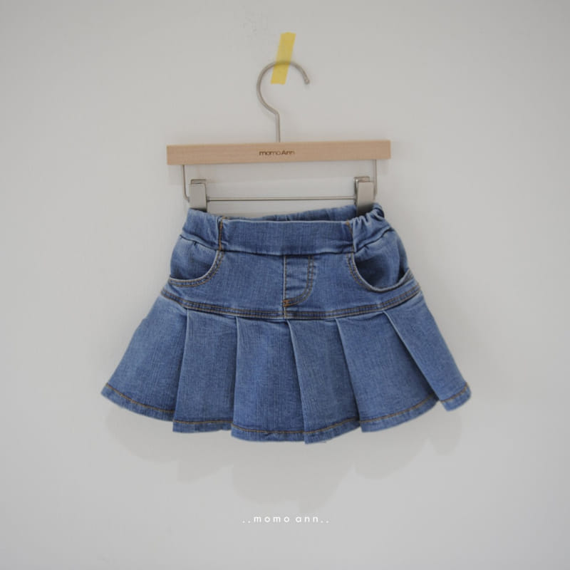 MOMO ANN - Korean Children Fashion - #Kfashion4kids - Denim Pleats Skirt - 11