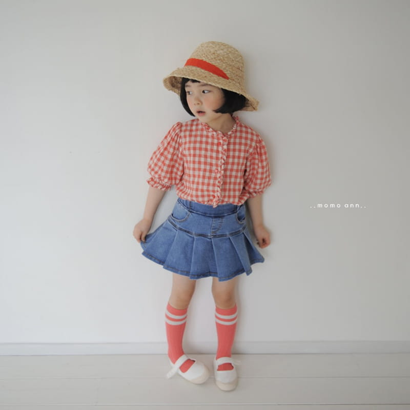 MOMO ANN - Korean Children Fashion - #Kfashion4kids - Denim Pleats Skirt - 7