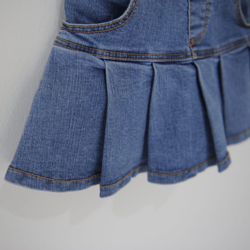 MOMO ANN - Korean Children Fashion - #Kfashion4kids - Denim Pleats Skirt - 9