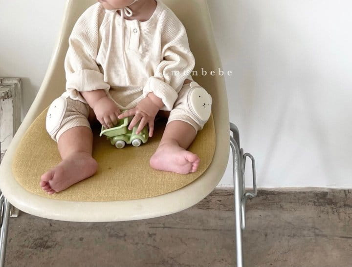MONBEBE - Korean Children Fashion - #Kfashion4kids - Waffle Snap Bodysuit