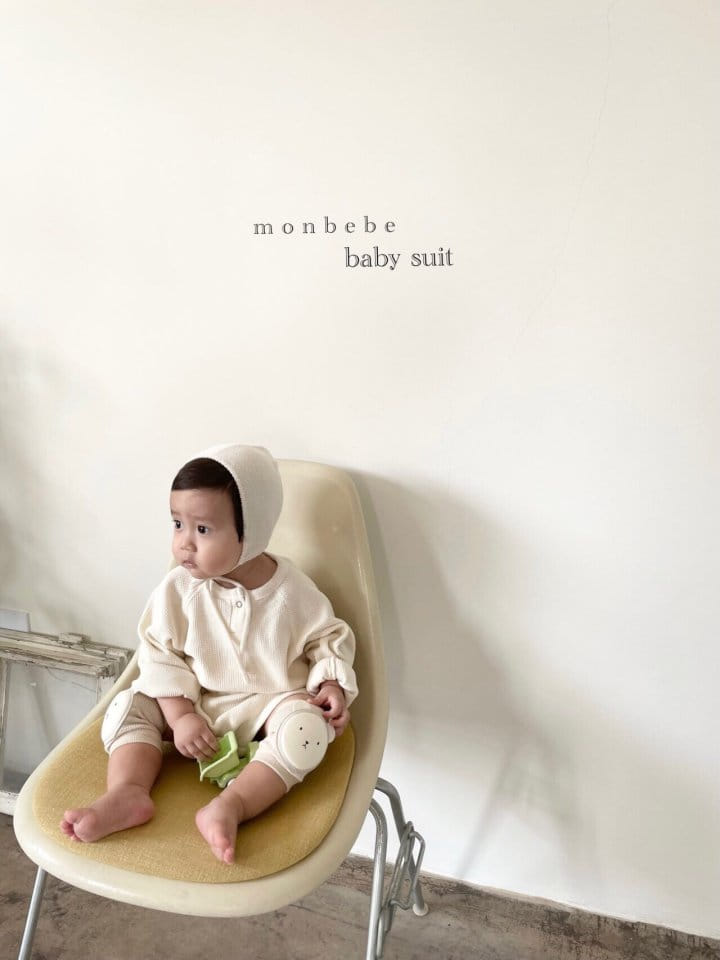 MONBEBE - Korean Children Fashion - #Kfashion4kids - Waffle Snap Bodysuit - 2