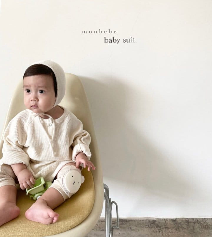 MONBEBE - Korean Children Fashion - #Kfashion4kids - Waffle Snap Bodysuit - 3