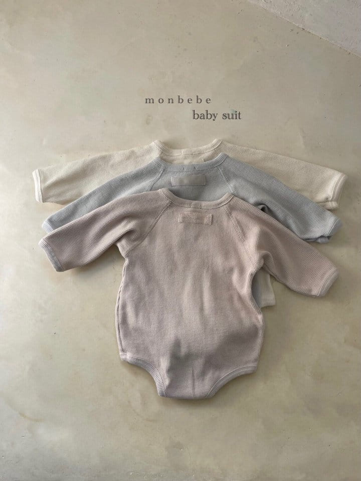 MONBEBE - Korean Children Fashion - #Kfashion4kids - Waffle Snap Bodysuit - 5