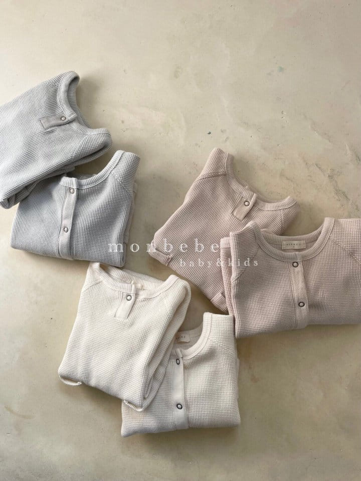MONBEBE - Korean Children Fashion - #Kfashion4kids - Waffle Snap Bodysuit - 7