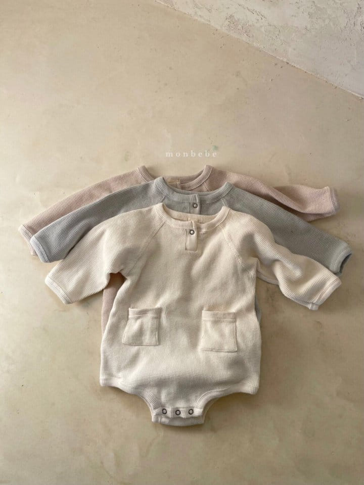 MONBEBE - Korean Children Fashion - #Kfashion4kids - Waffle Snap Bodysuit - 8