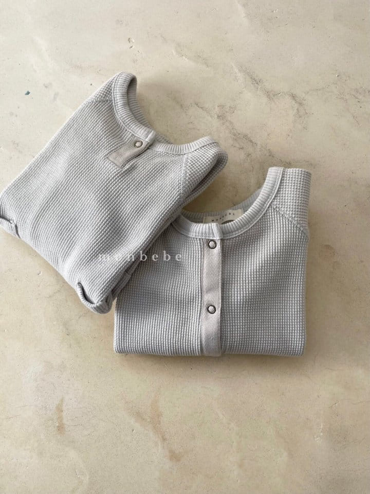 MONBEBE - Korean Children Fashion - #Kfashion4kids - Waffle Snap Cardigan - 6