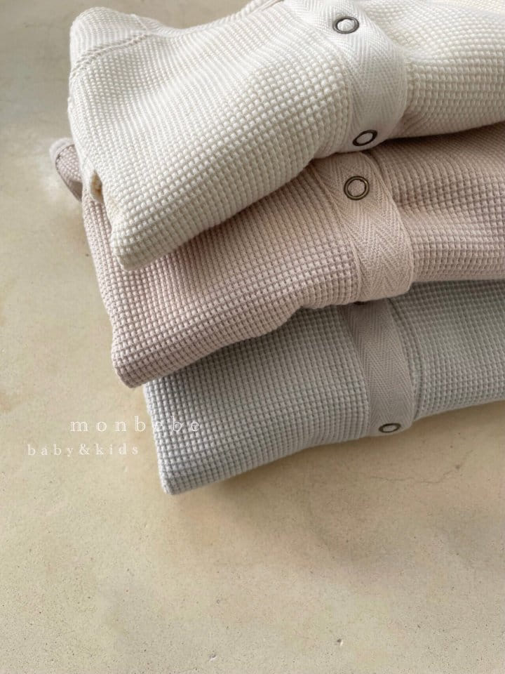 MONBEBE - Korean Children Fashion - #Kfashion4kids - Waffle Snap Cardigan - 9