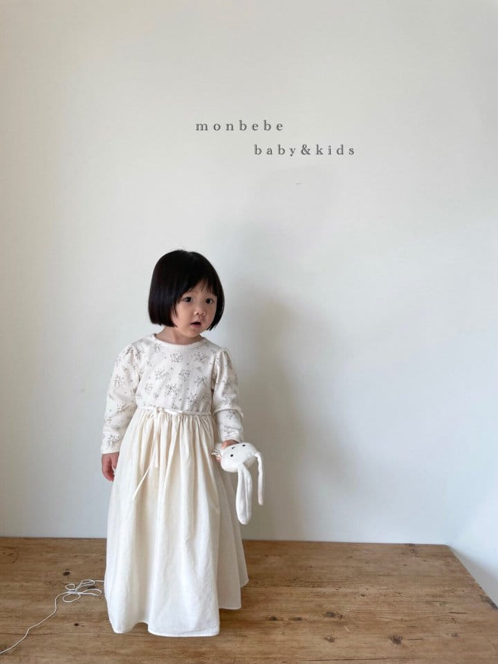 MONBEBE - Korean Children Fashion - #Kfashion4kids - Painting Frill One-piece