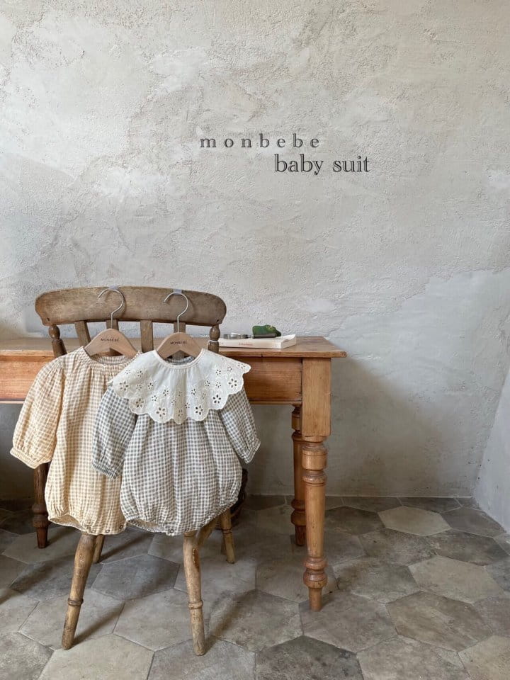 MONBEBE - Korean Children Fashion - #Kfashion4kids - Check Bodysuit