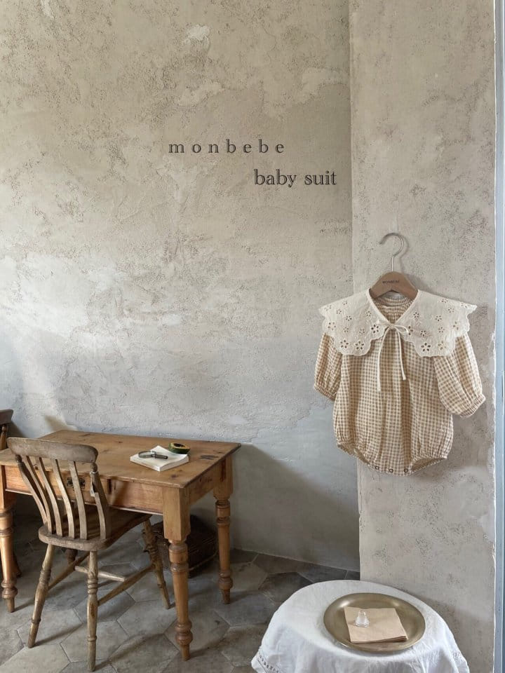 MONBEBE - Korean Children Fashion - #Kfashion4kids - Check Bodysuit - 2