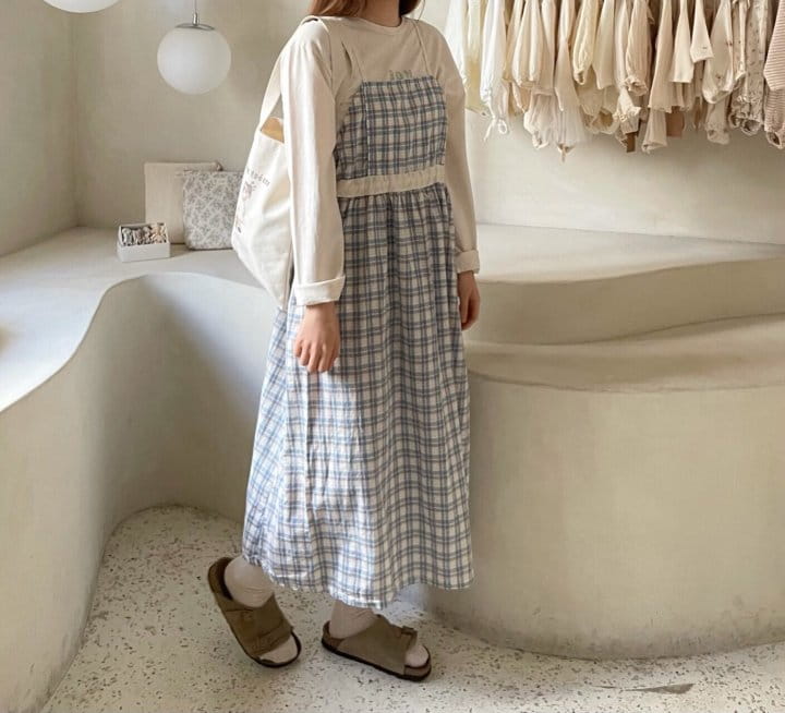 MONBEBE - Korean Children Fashion - #Kfashion4kids - Mom Check Layered One-piece - 10