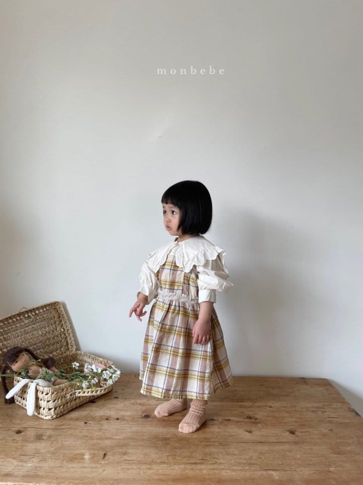 MONBEBE - Korean Children Fashion - #Kfashion4kids - Check Layered One-piece