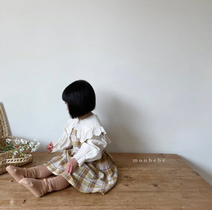 MONBEBE - Korean Children Fashion - #Kfashion4kids - Check Layered One-piece - 3