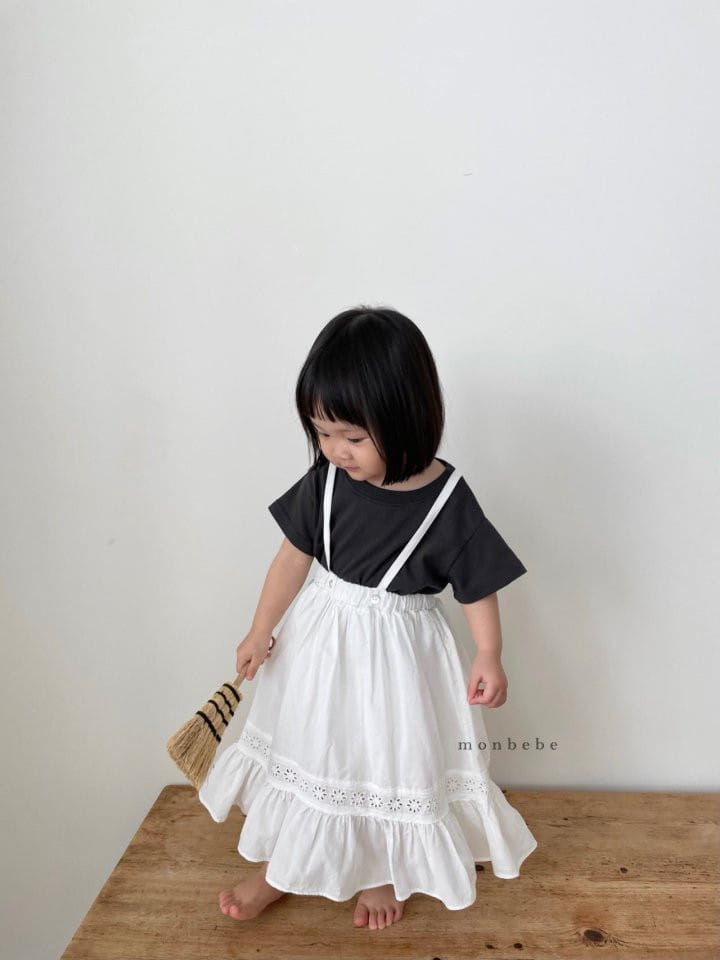 MONBEBE - Korean Children Fashion - #Kfashion4kids - Lace Long Skirt