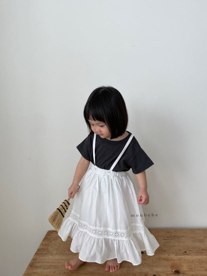 MONBEBE - Korean Children Fashion - #Kfashion4kids - Lace Long Skirt - 4