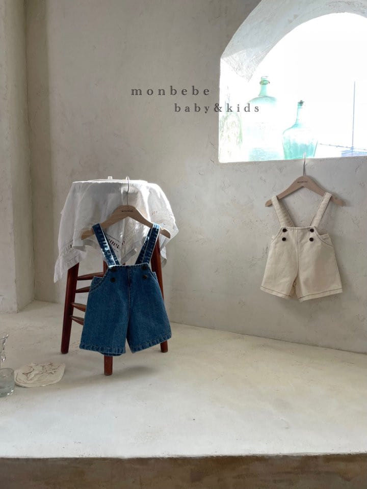 MONBEBE - Korean Children Fashion - #Kfashion4kids - Denim Dungarees Pants