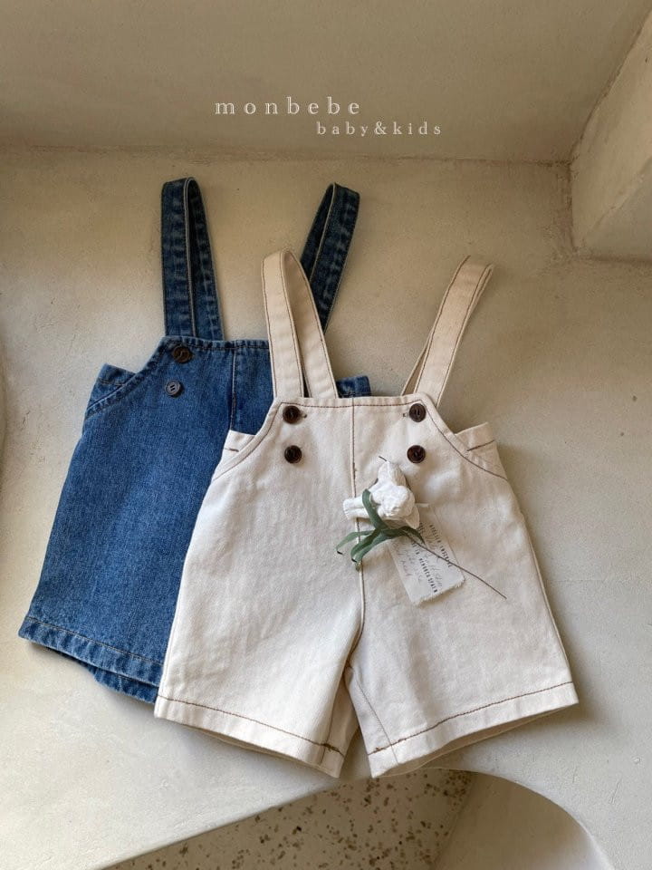 MONBEBE - Korean Children Fashion - #Kfashion4kids - Denim Dungarees Pants - 11