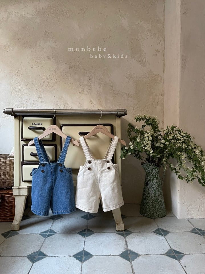MONBEBE - Korean Children Fashion - #Kfashion4kids - Denim Dungarees Pants - 7